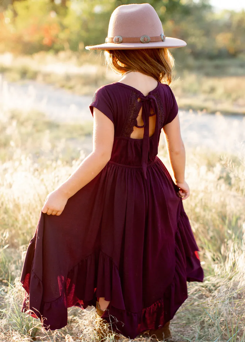 Braelyn Dress in Deep Plum