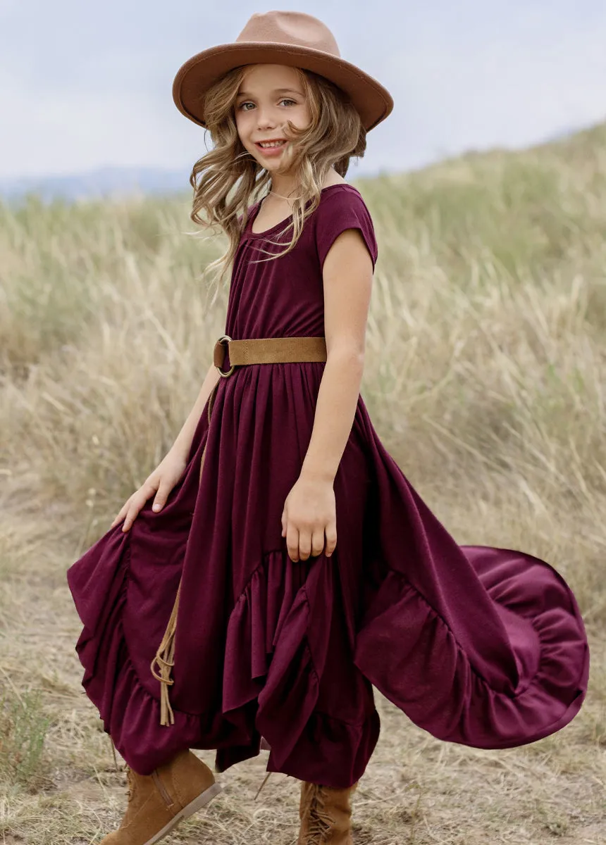 Braelyn Dress in Deep Plum