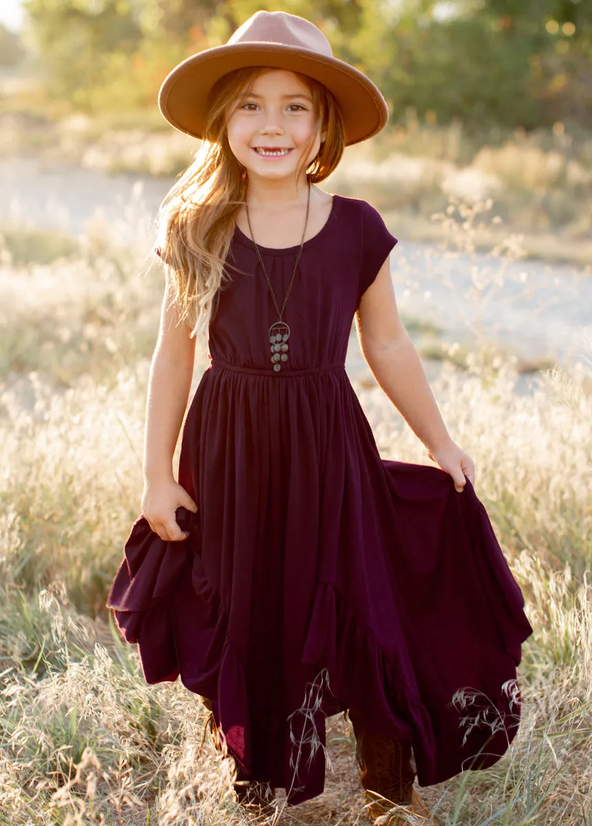 Braelyn Dress in Deep Plum