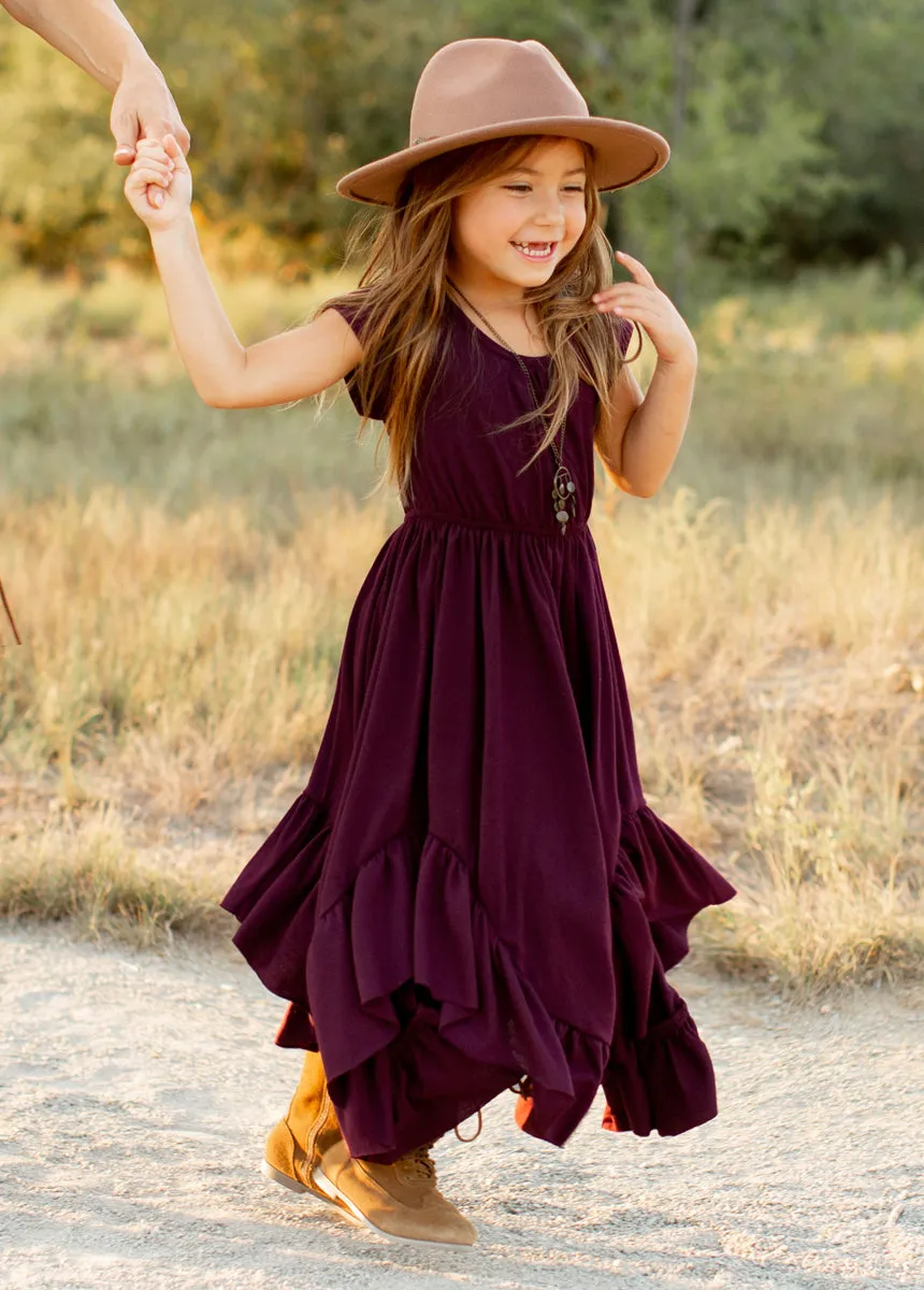 Braelyn Dress in Deep Plum