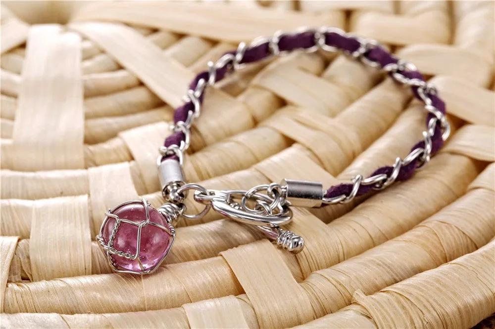 Braided Luminous Charm Pendant Bracelet