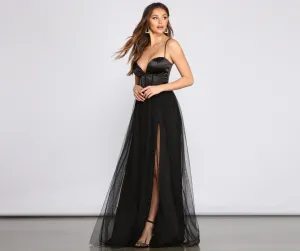 Bria Mesh Stylish Tulle Corset Gown