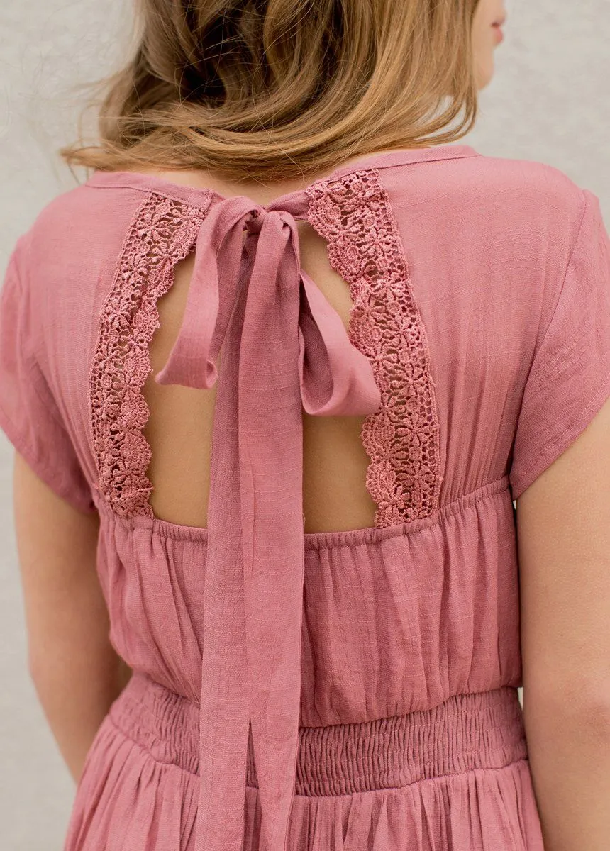 Briley Dress in Dusty Rose