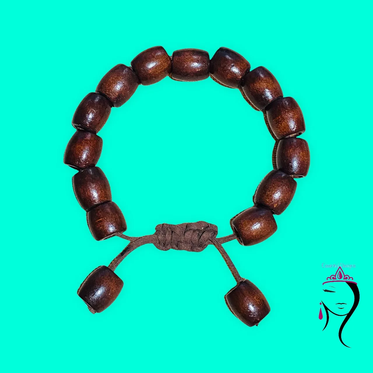 Brown Wooden Barrel Bracelet. #22008