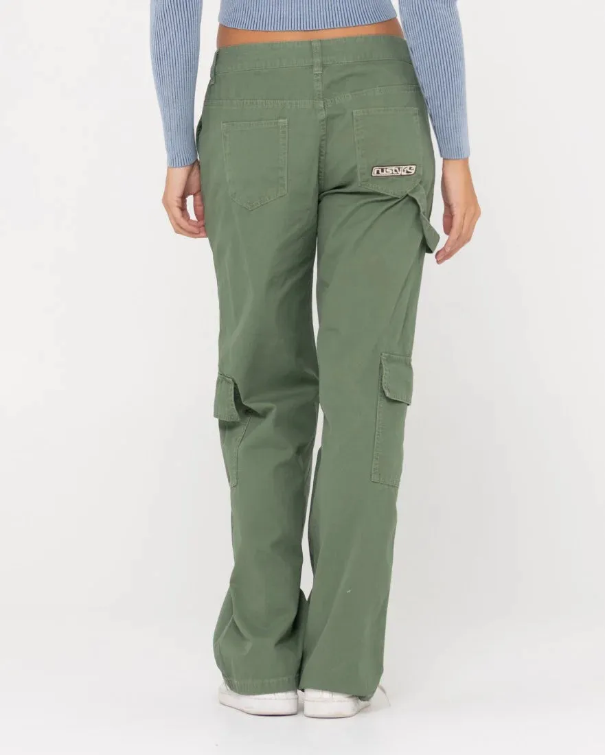 Cade Low Straight Canvas Cargo Pants