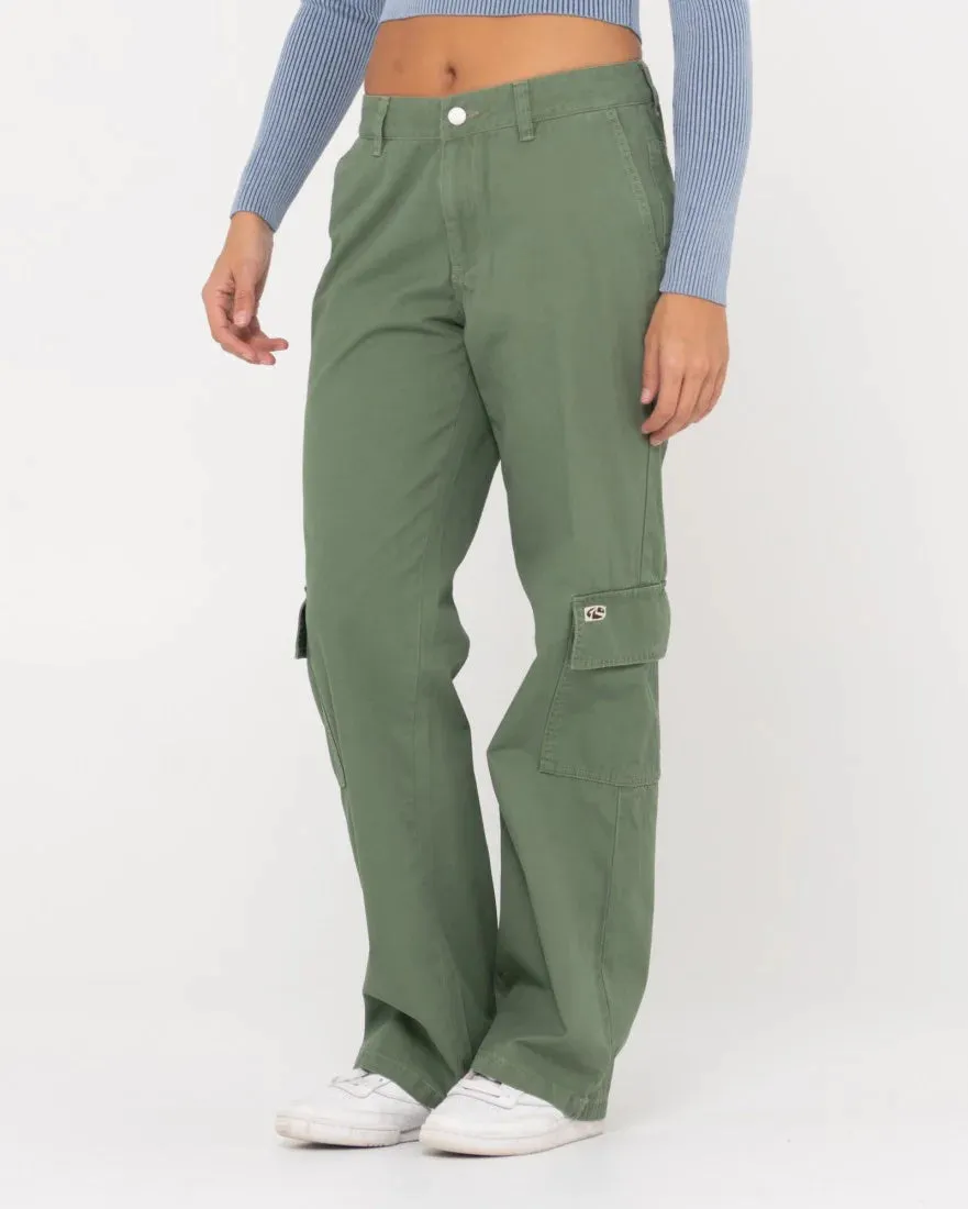 Cade Low Straight Canvas Cargo Pants