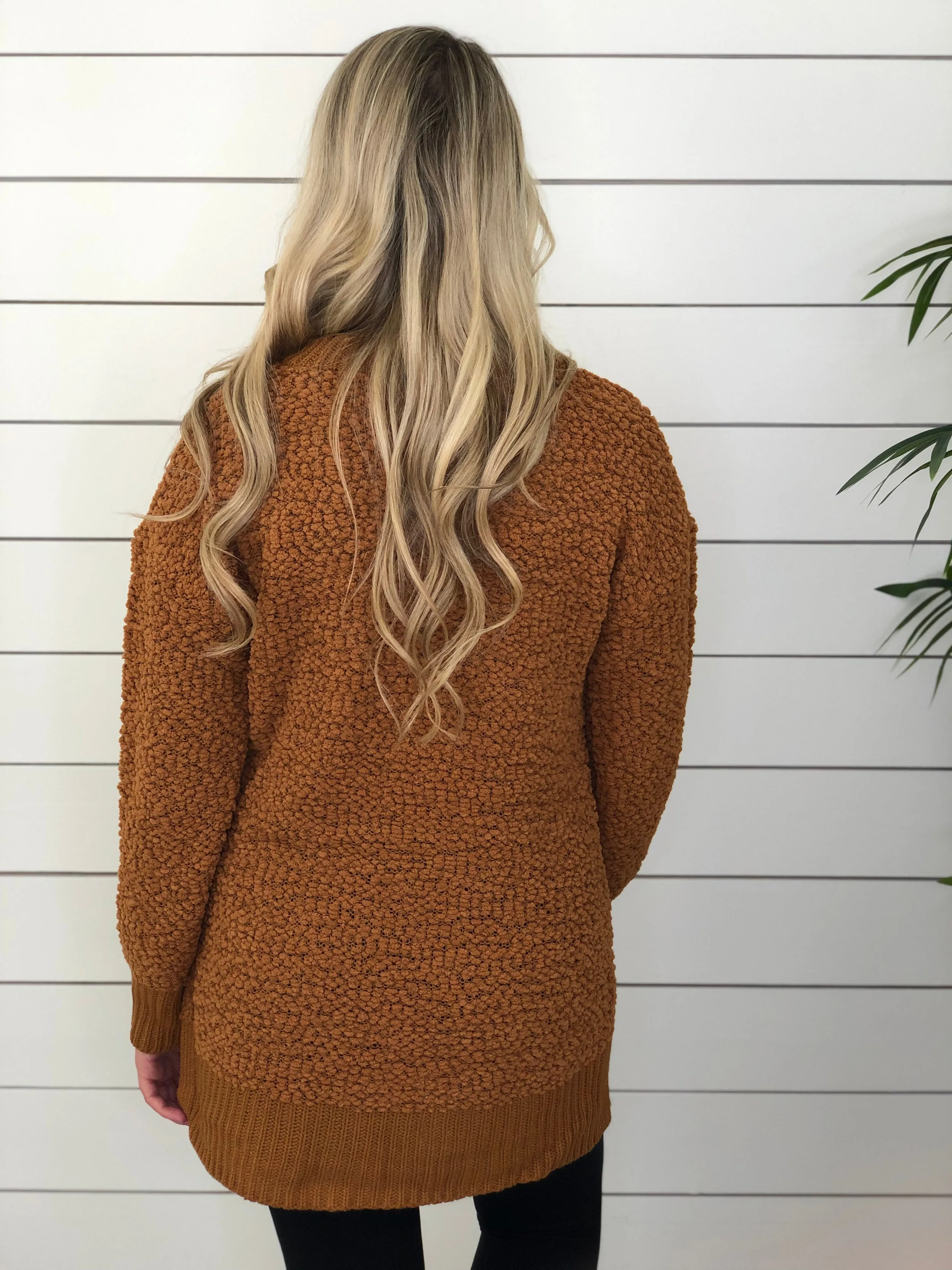 Camel Popcorn Tunic Sweater