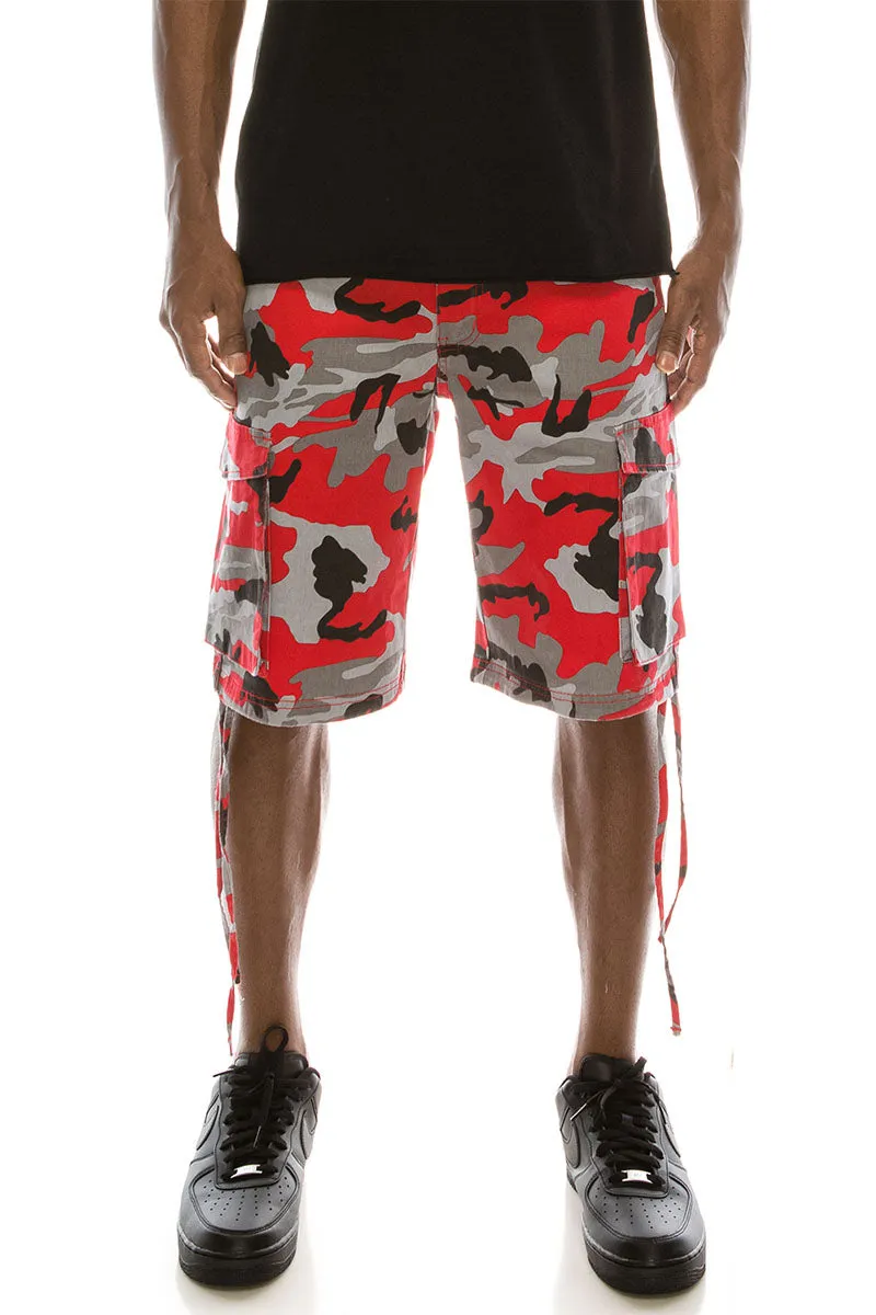 Camo Belted Cargo Shorts
