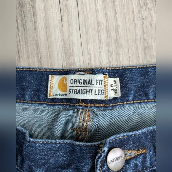 Carhartt Women's Original Fit Straight Leg Blaine Jeans 18 Regular