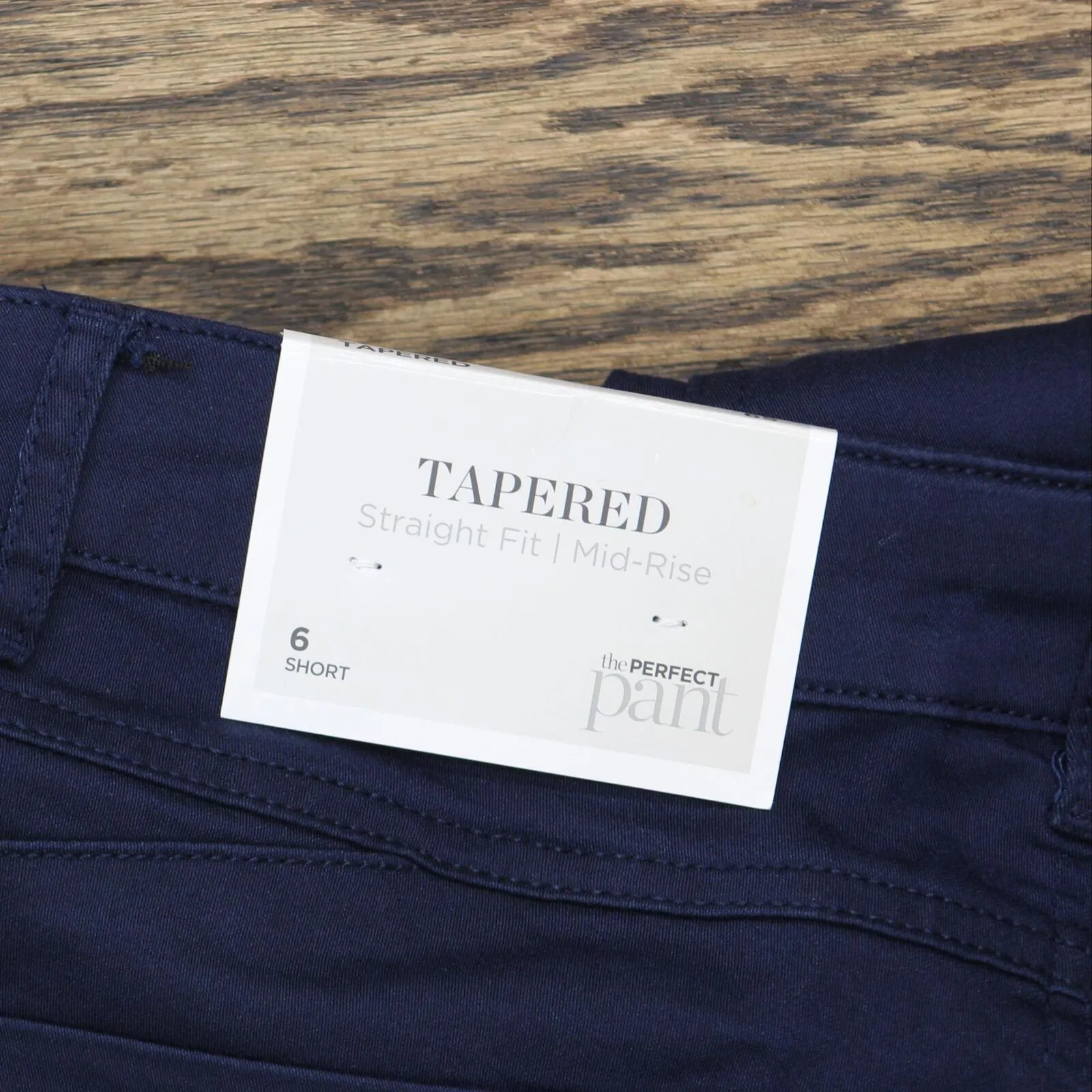 Christopher & Banks Womens Tapered Straight Fit Mid Rise Pants 5597