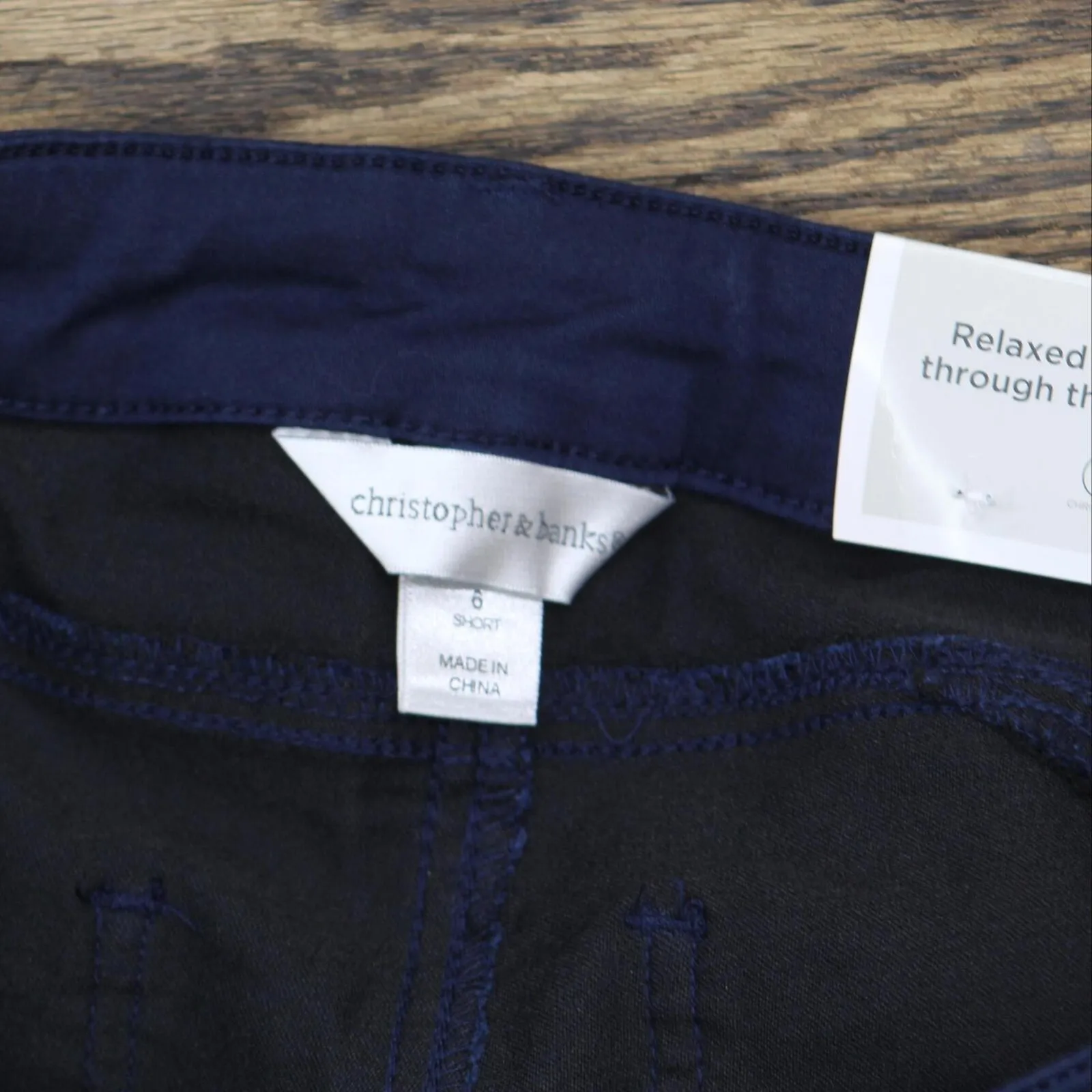 Christopher & Banks Womens Tapered Straight Fit Mid Rise Pants 5597