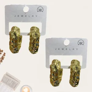Chunky Hoop 2 Stud Earrings