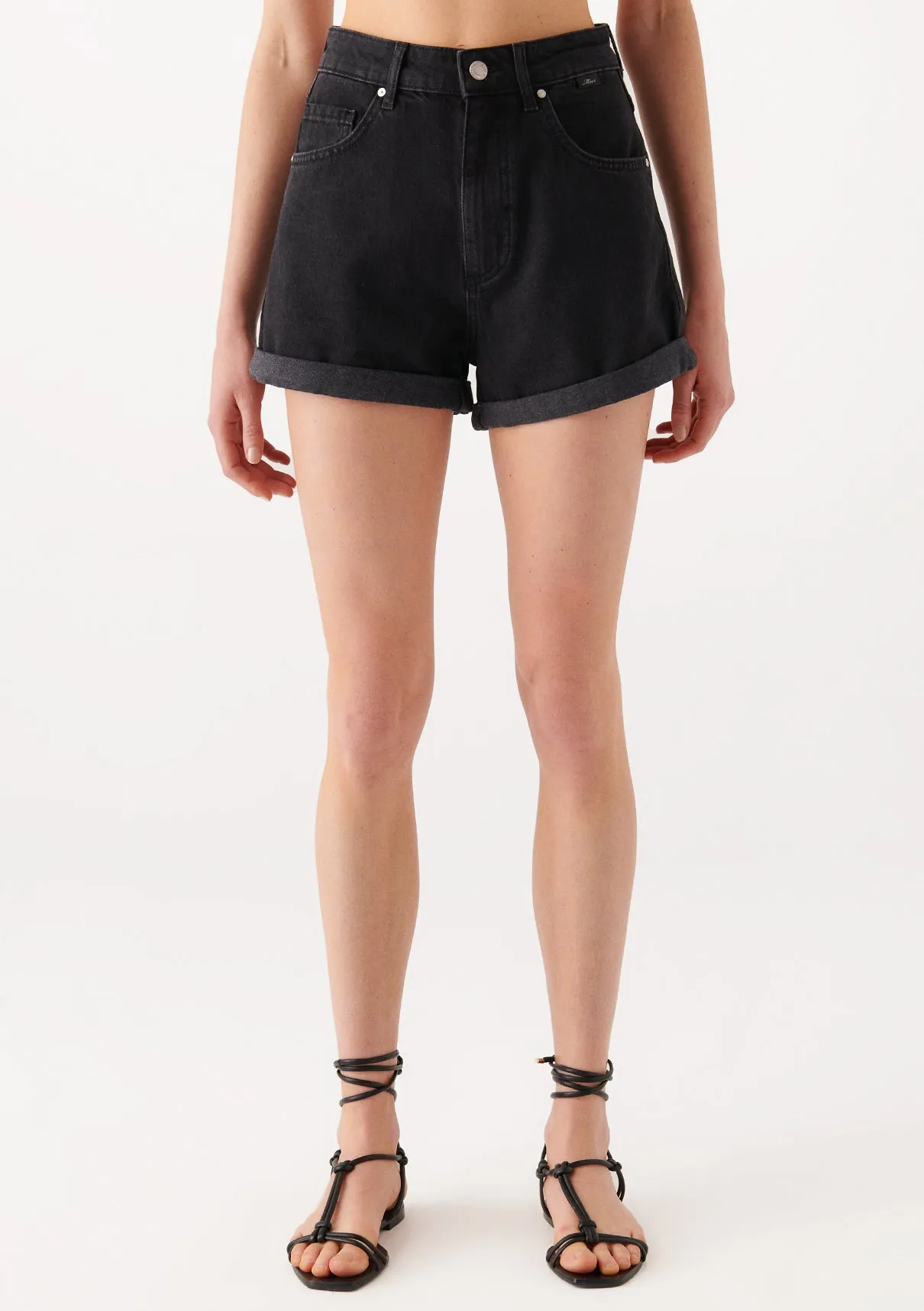 Clara Deep Smoke Denim Jean Shorts