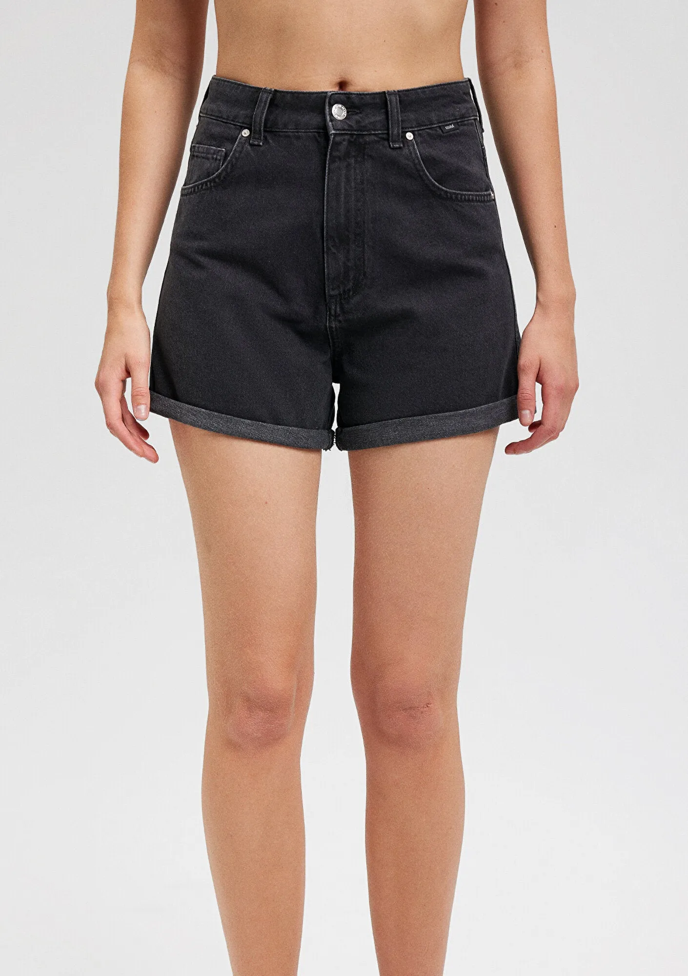 Clara Deep Smoke Denim Jean Shorts