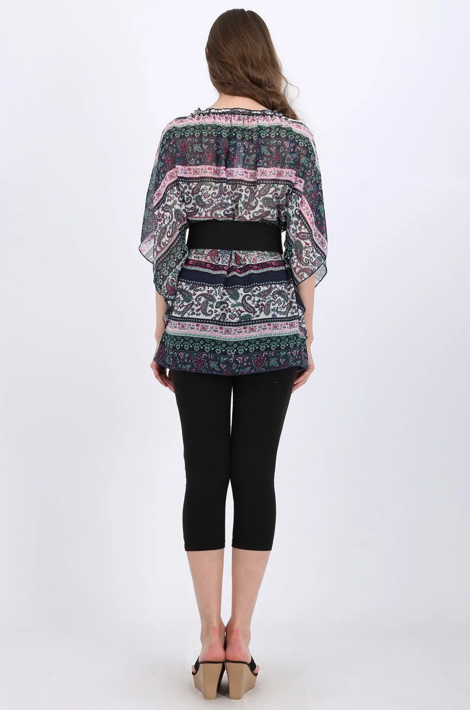Clara Paisley Chiffon Tunic Top