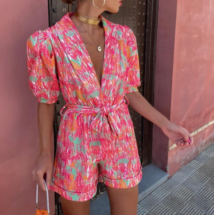 Clarissa - Trendy V-Neck Jumpsuit