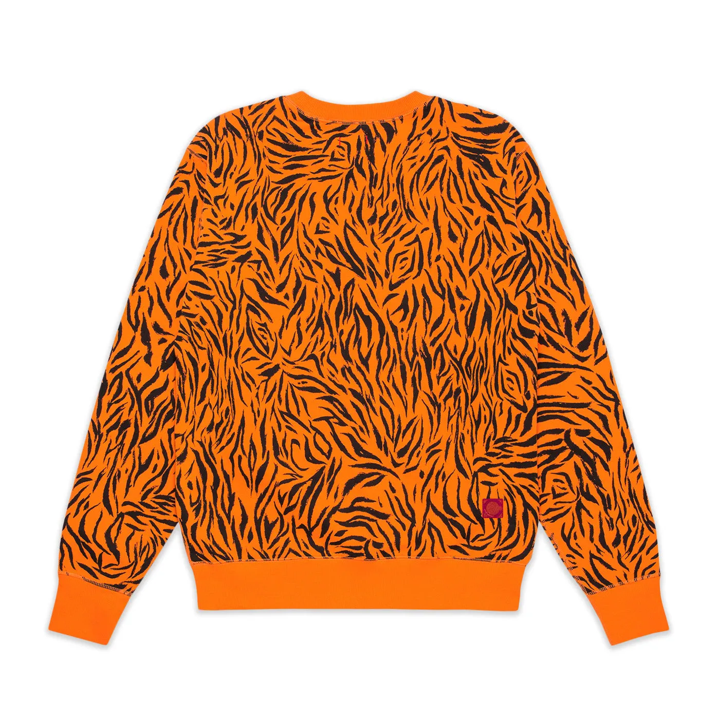 CLOT Men Tiger Stripe Sweatshirt Orange