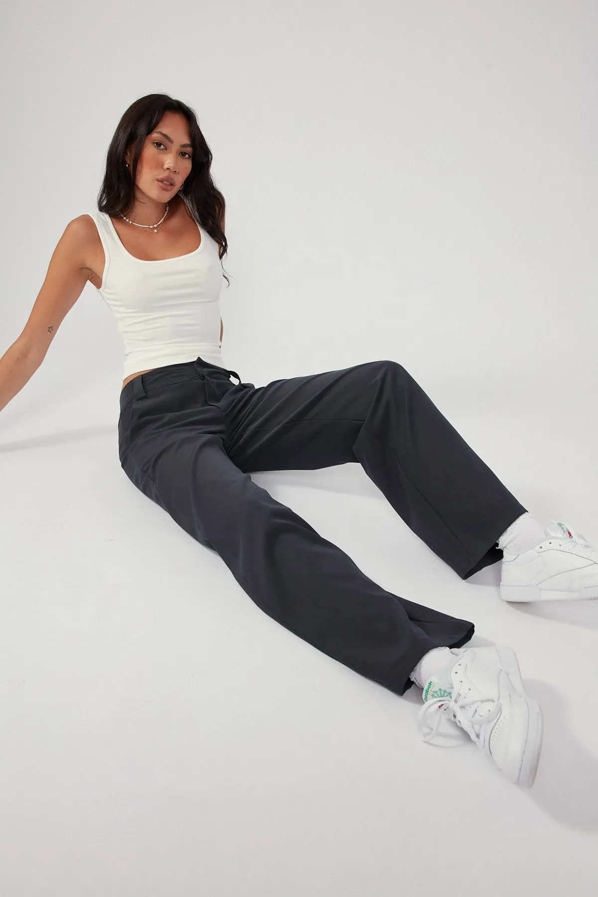 Coco Low Rise Pant Charcoal