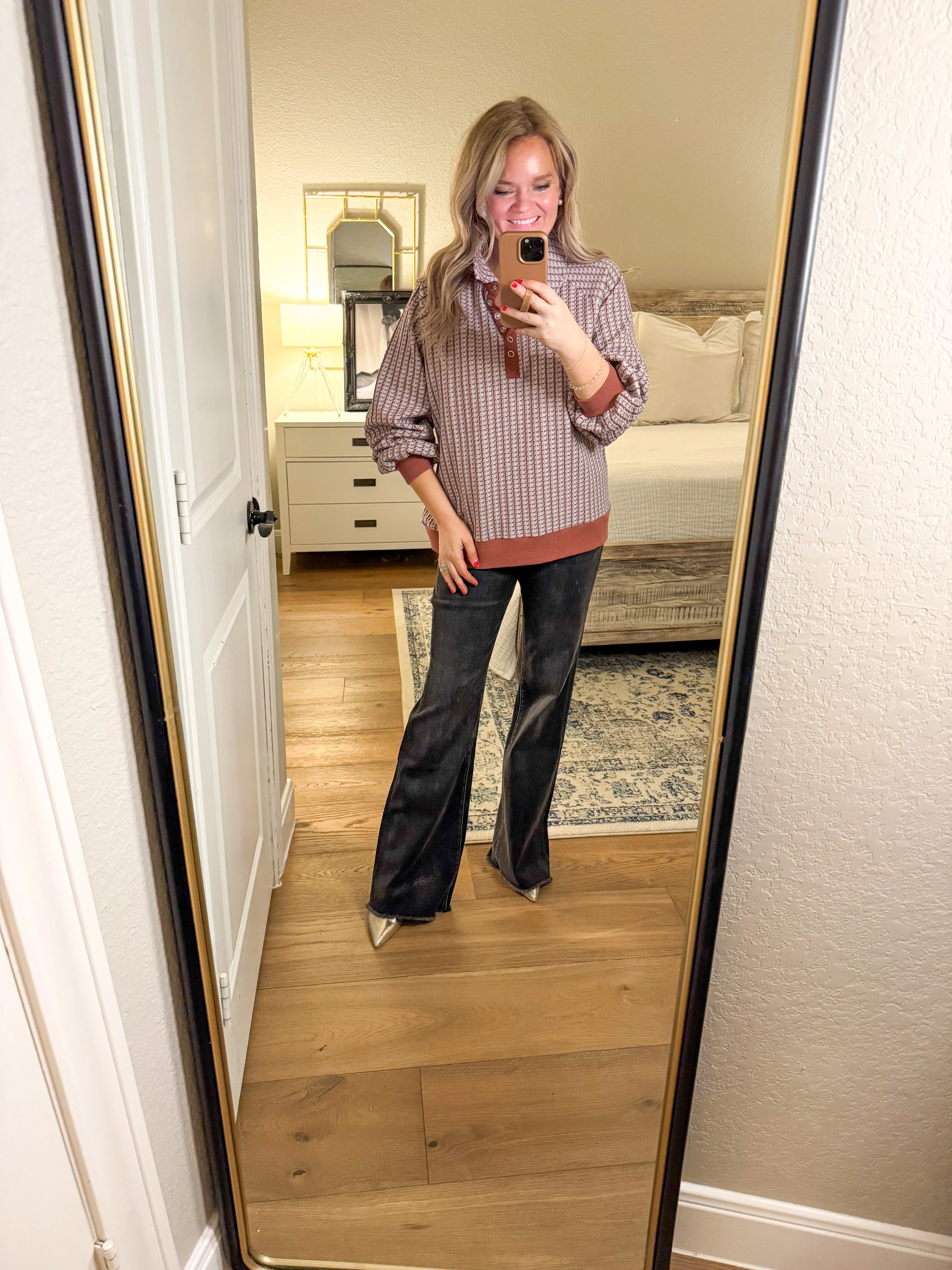 Cocoa Textured Henley