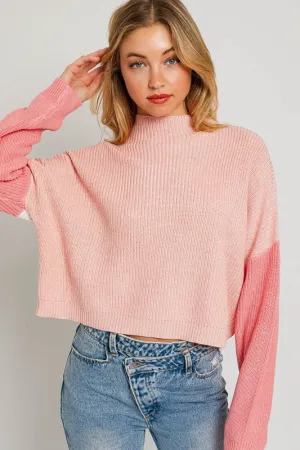 COLOR BLOCK OVERSIZED SWEATER