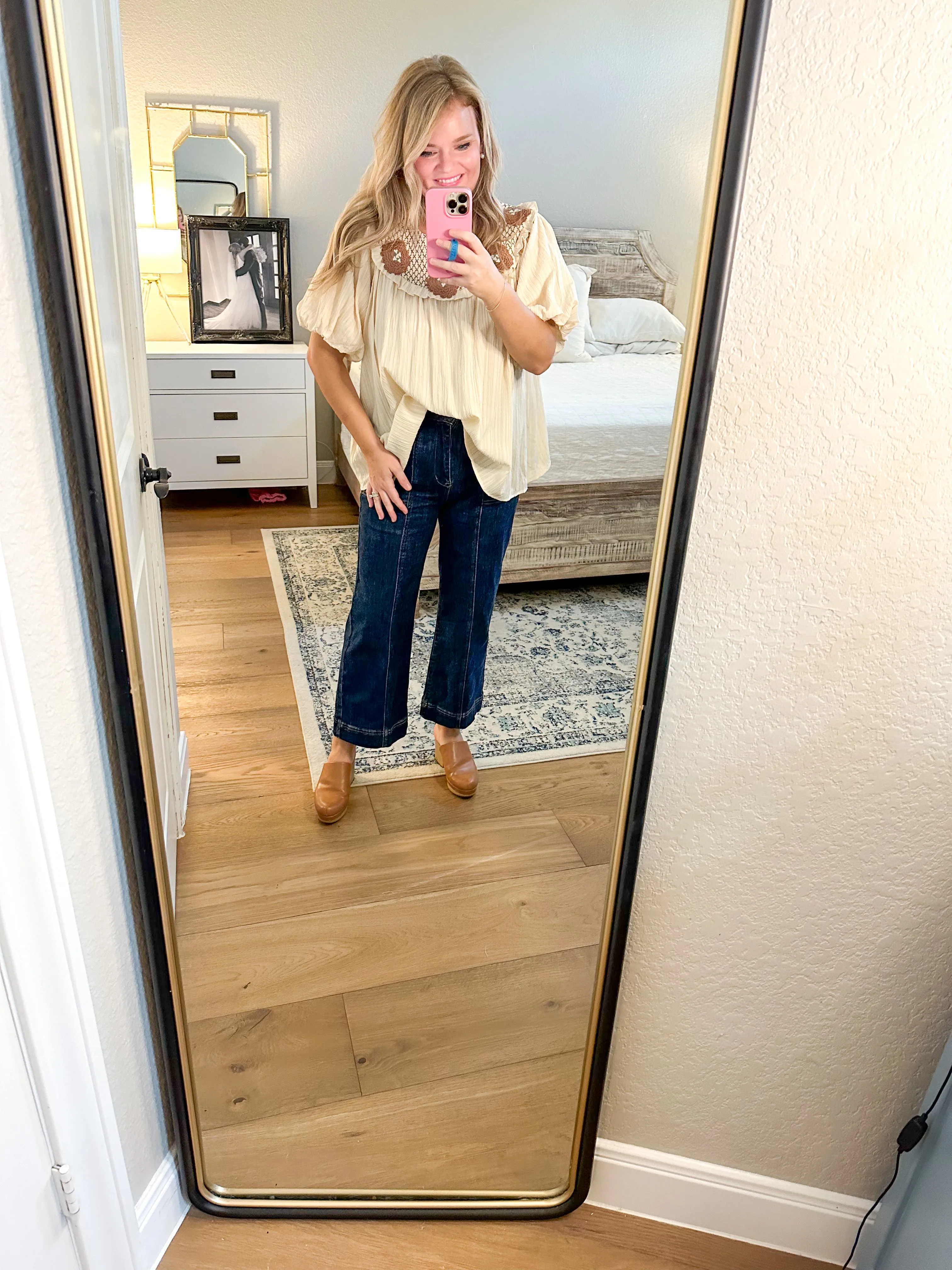 Cream & Mocha Boho Blouse