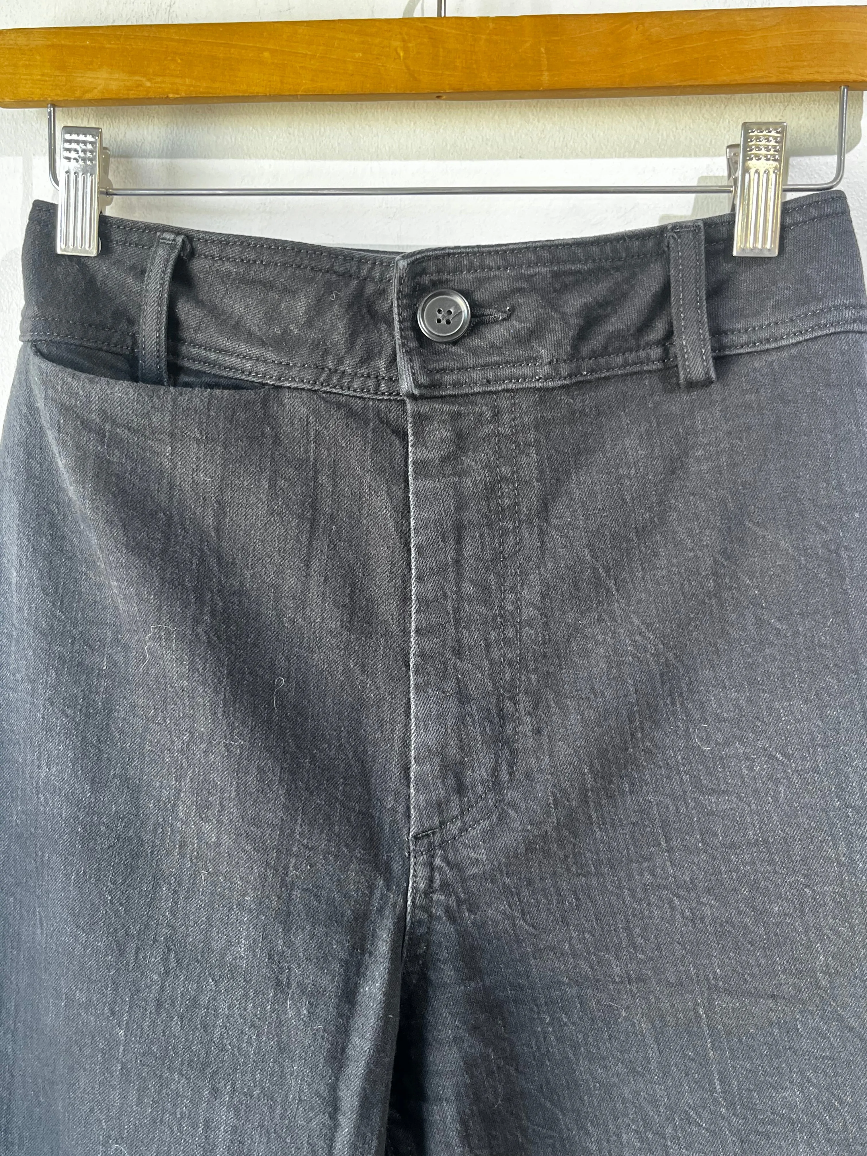 Creatures of Comfort Black Wide Leg High Waist Jeans