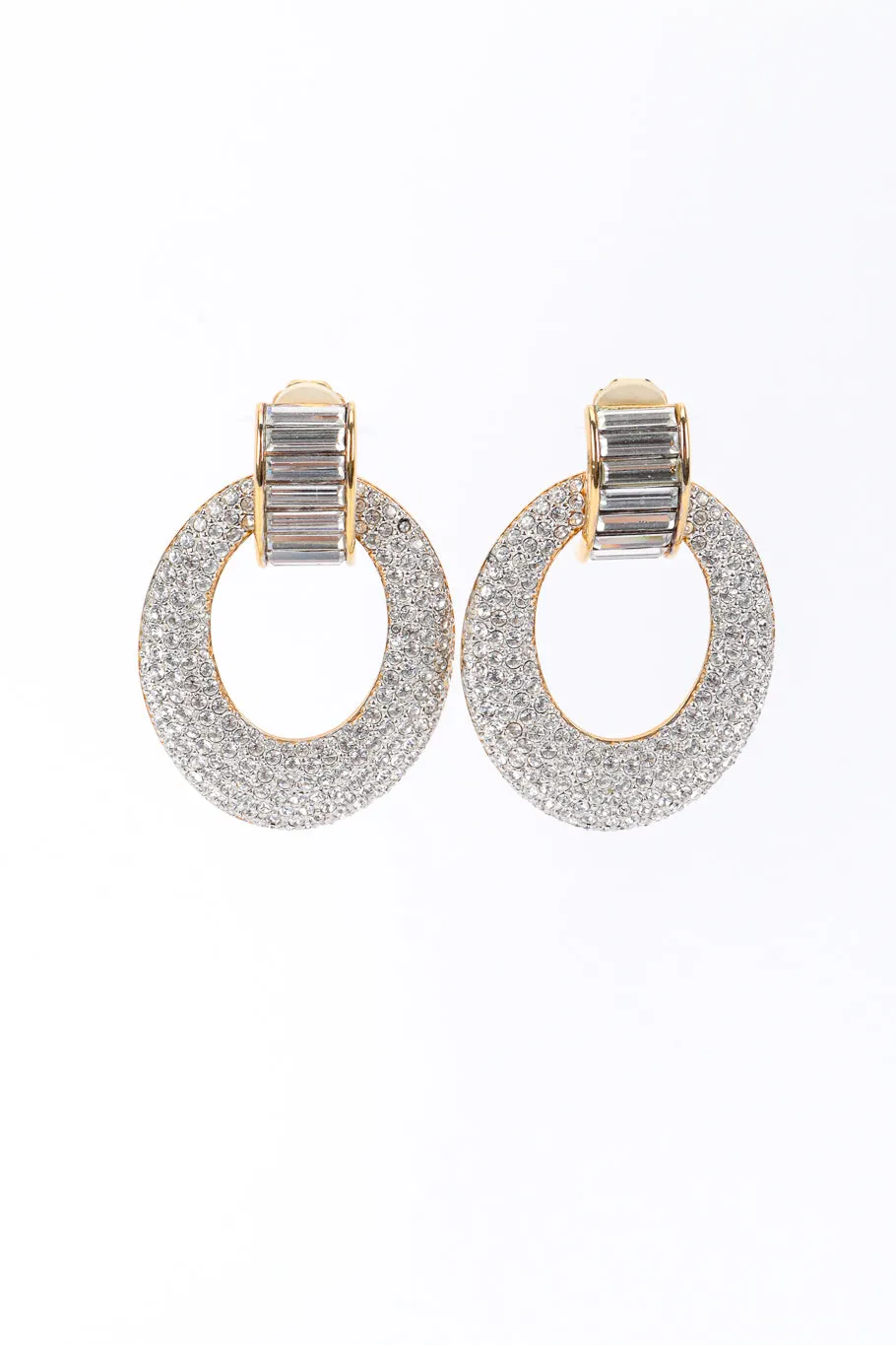 Crystal Hoop Drop Earrings
