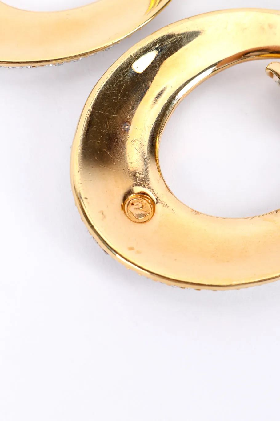 Crystal Hoop Drop Earrings