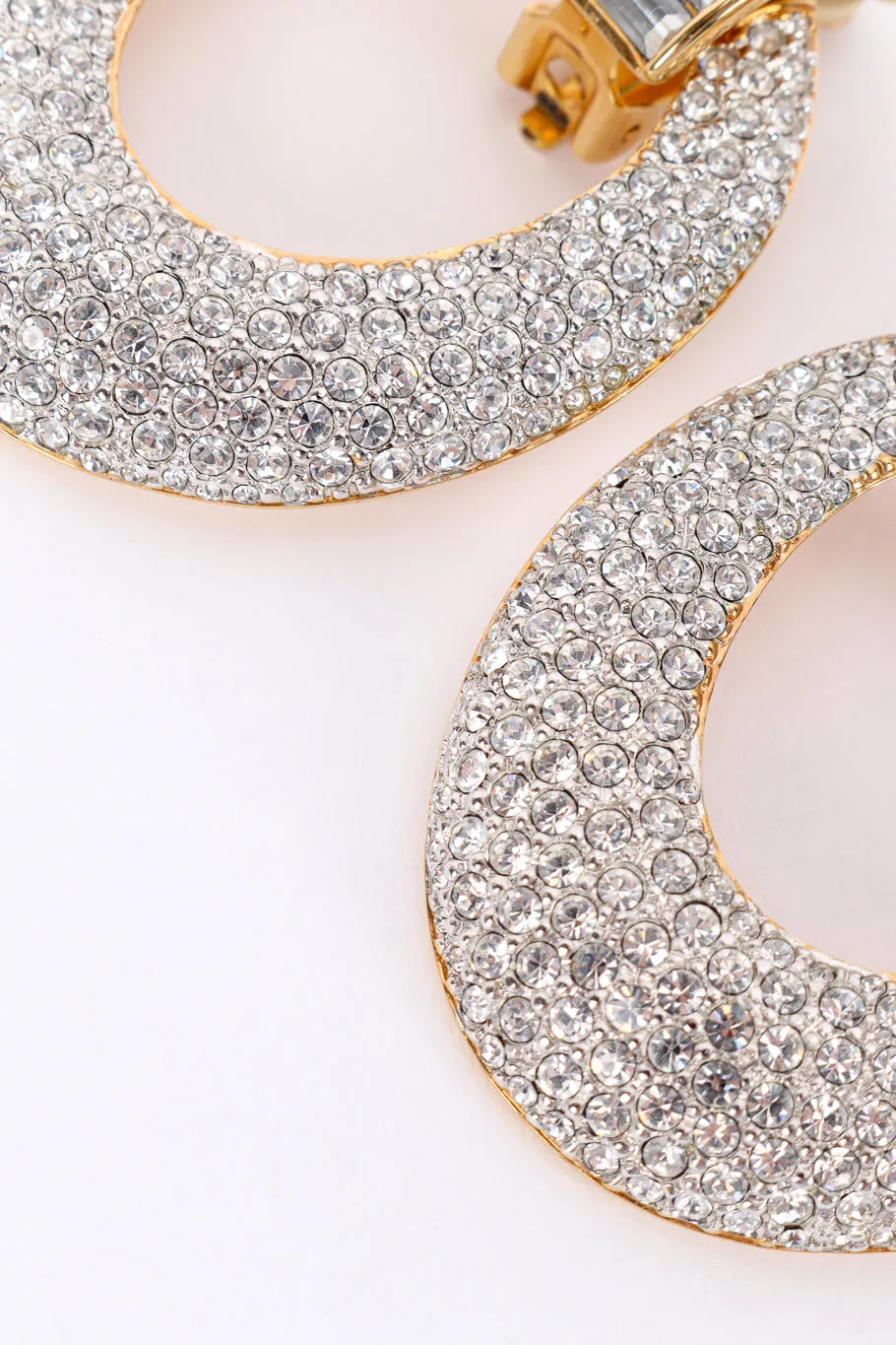 Crystal Hoop Drop Earrings