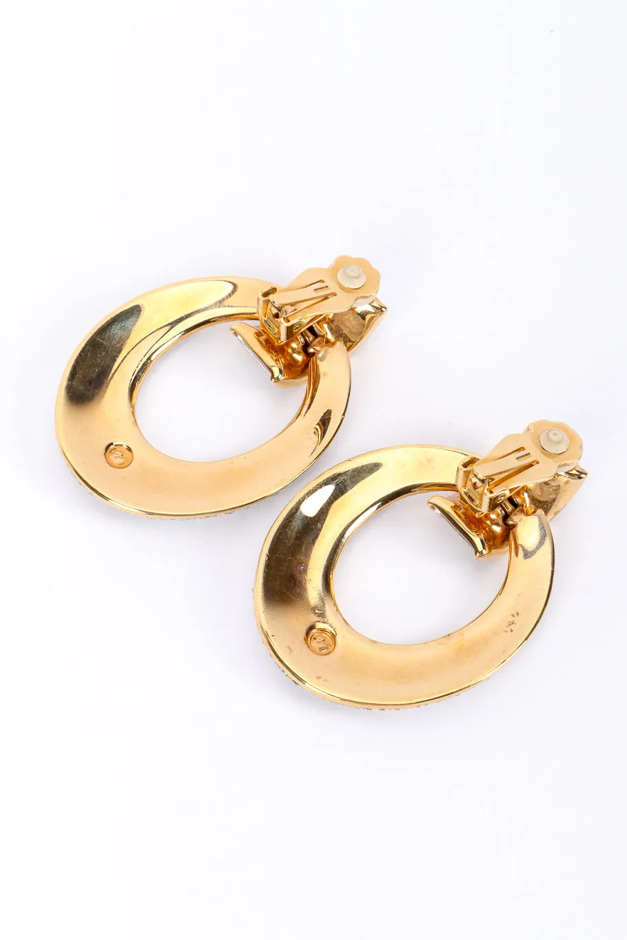 Crystal Hoop Drop Earrings