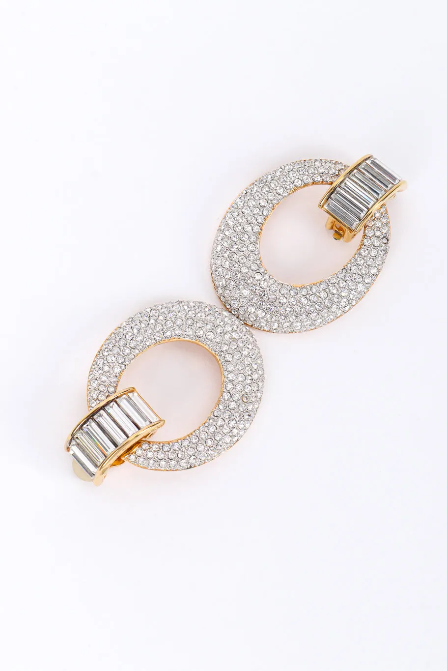 Crystal Hoop Drop Earrings