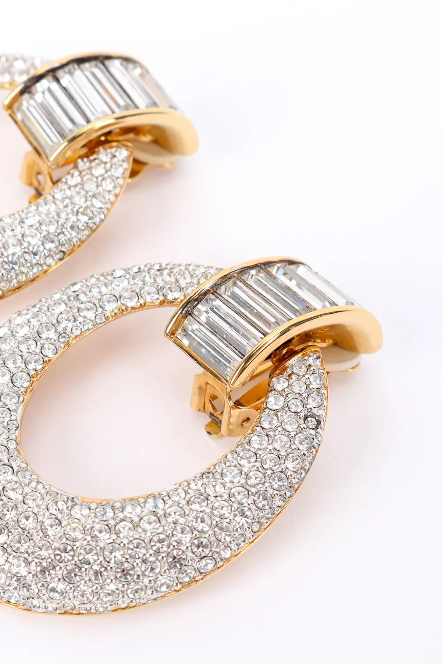 Crystal Hoop Drop Earrings