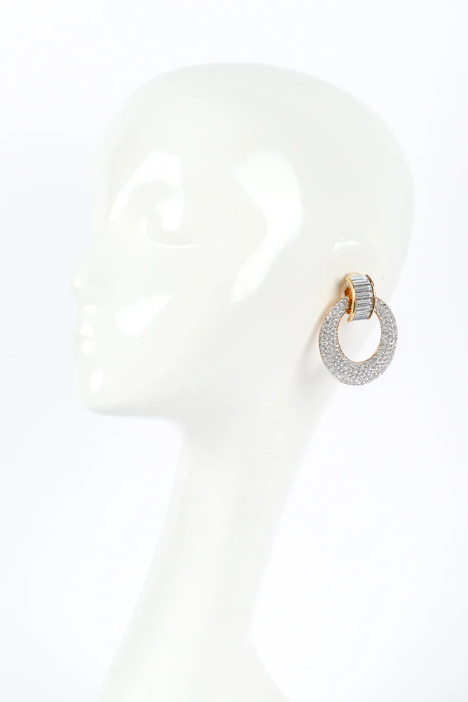 Crystal Hoop Drop Earrings