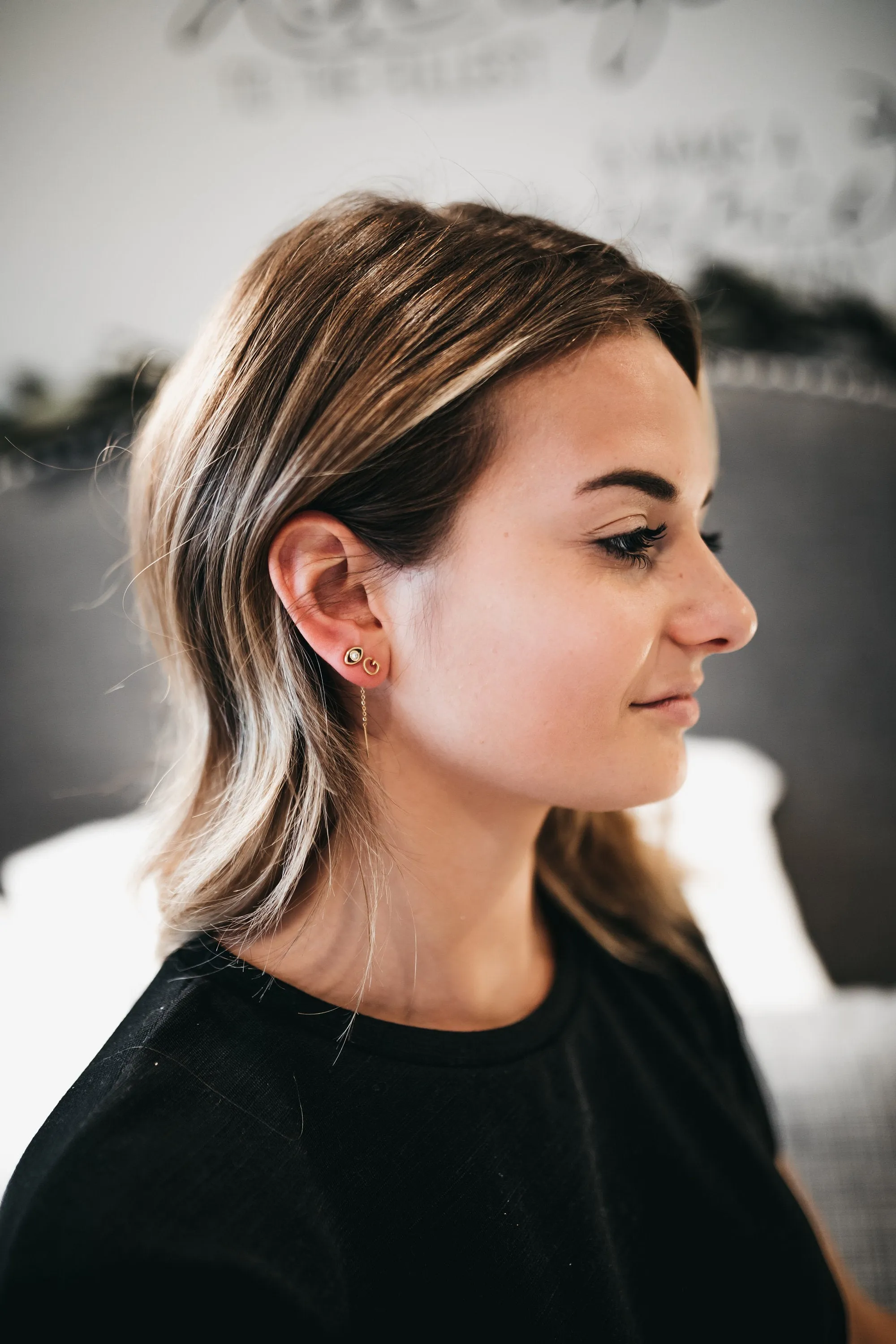 Cubic Zirconia Evil Eye Studs