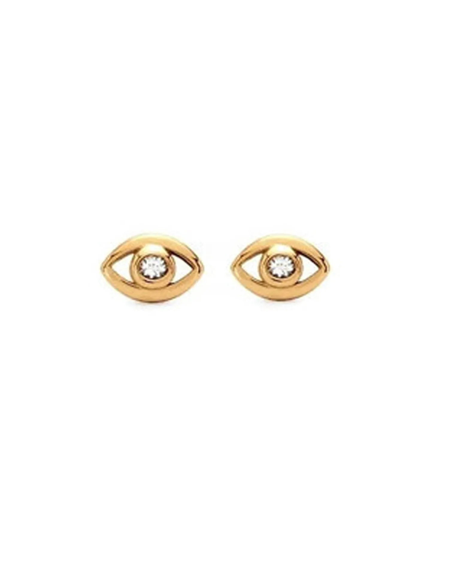 Cubic Zirconia Evil Eye Studs