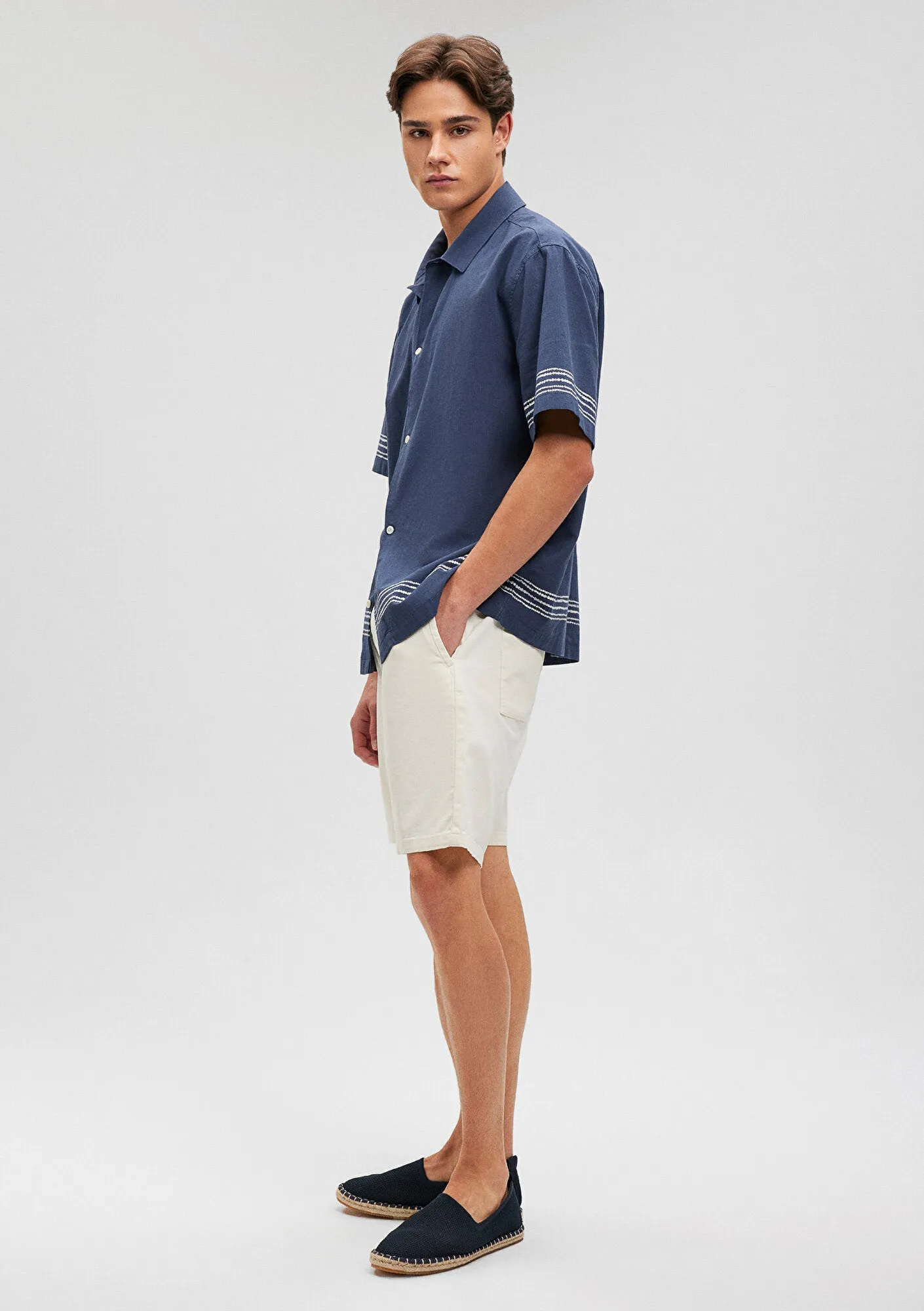 Dayton Off White Denim Jean Shorts