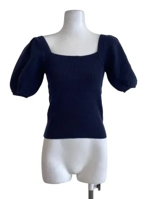 Denim Plain Knitted Top
