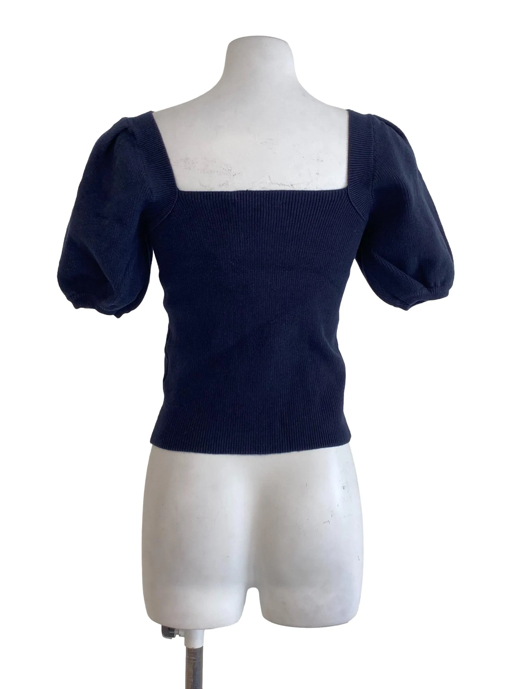 Denim Plain Knitted Top