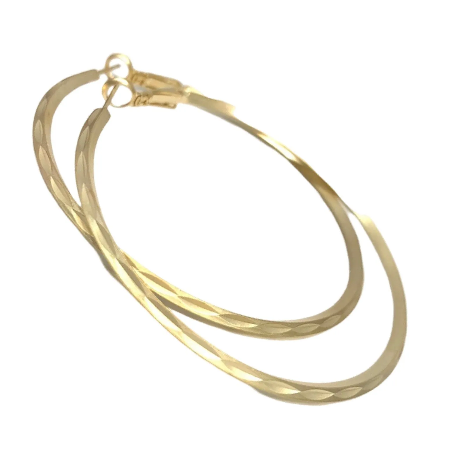 Diamond Cut Hoop - Medium