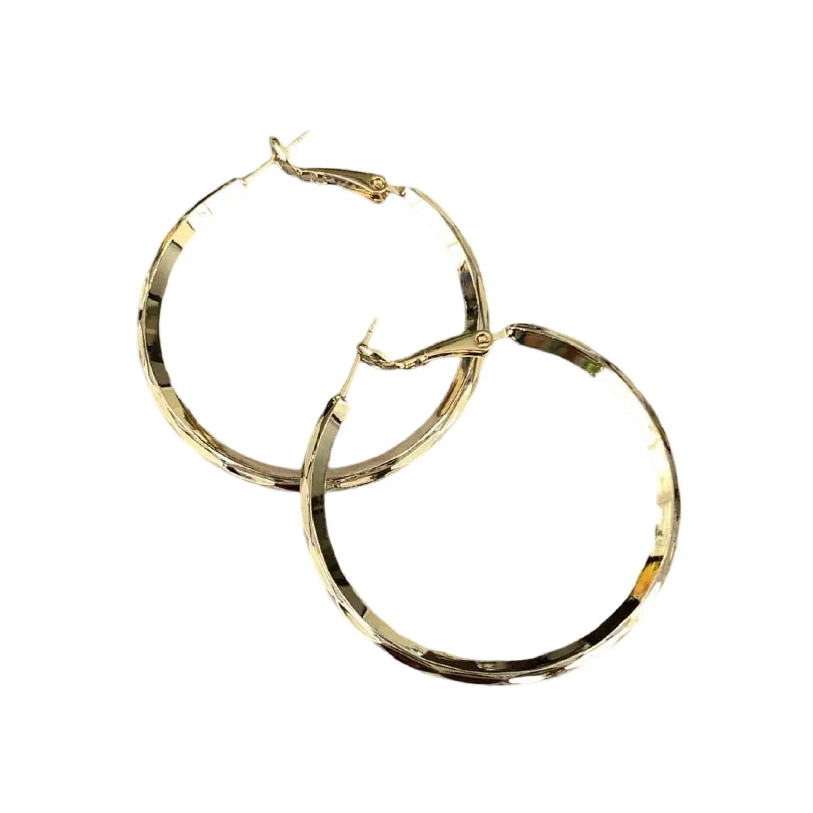 Diamond Cut Hoop - Medium