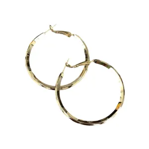 Diamond Cut Hoop - Medium