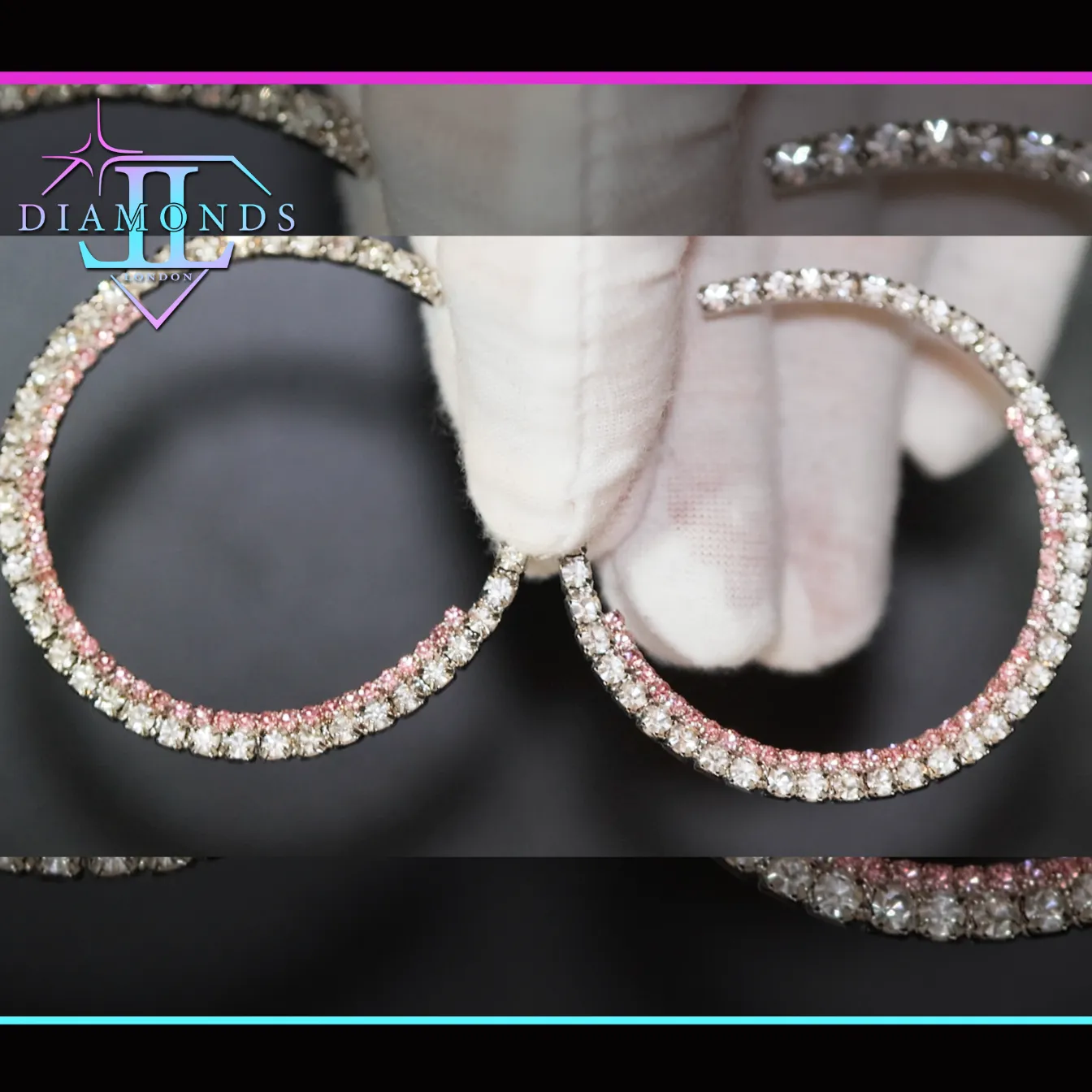 Diamond Hoop Earrings | Hoop Earrings | Womens Big Diamond Earrings | Hoop Earrings with Diamonds | Earrings | Big Hoop Earrings