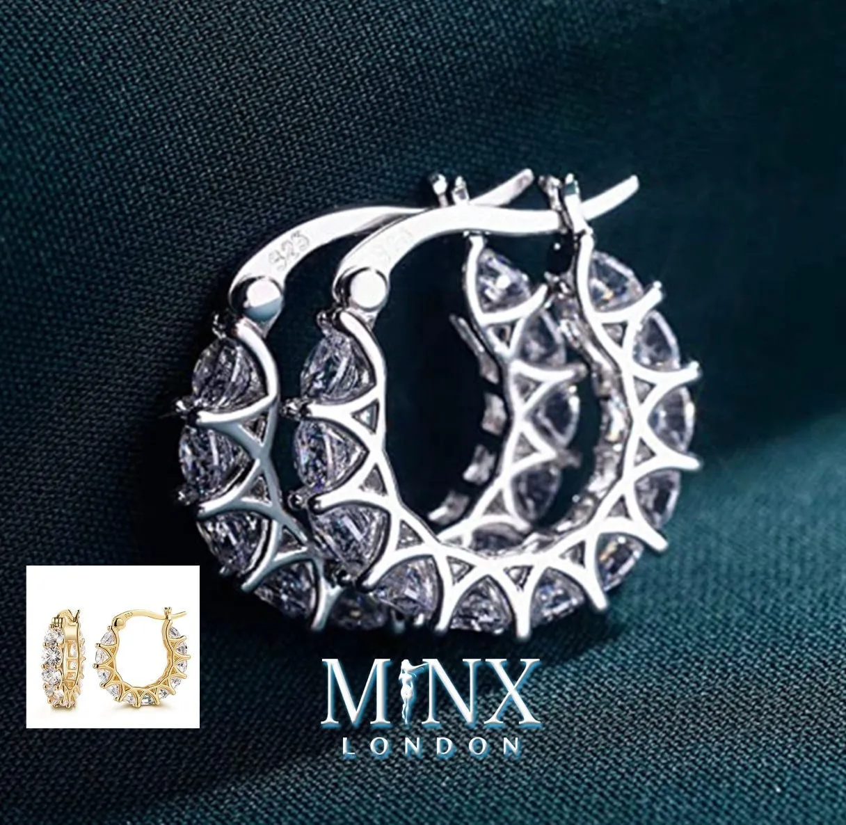 Diamond Hoop Earrings | Hoop Earrings | Womens Small Hoop Diamond Earrings | Hoop Earrings with Diamonds | Womens Hoop Earrings | Earrings