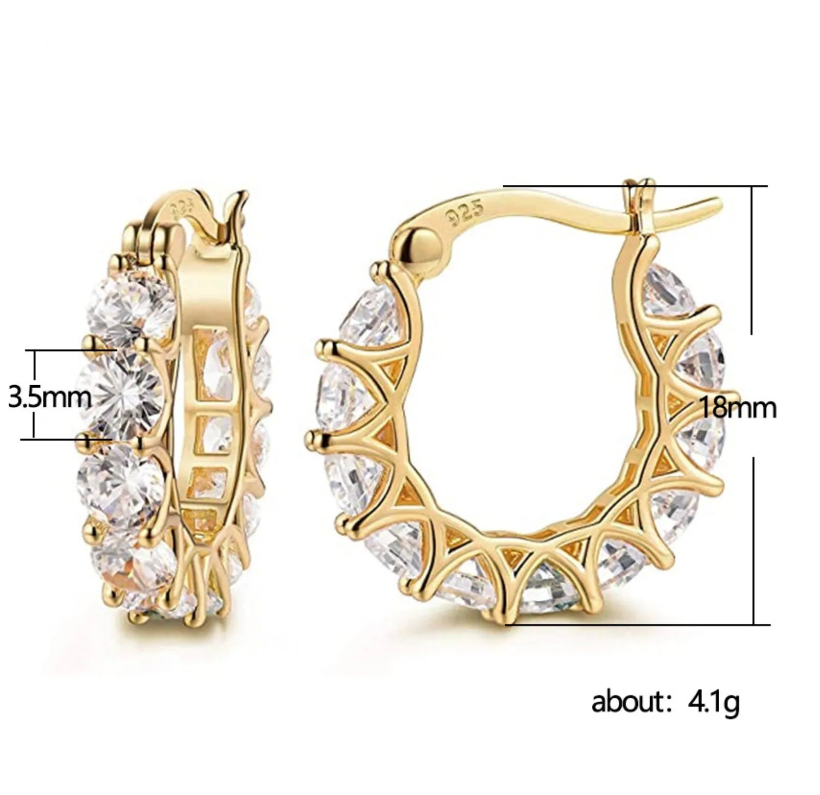 Diamond Hoop Earrings | Hoop Earrings | Womens Small Hoop Diamond Earrings | Hoop Earrings with Diamonds | Womens Hoop Earrings | Earrings
