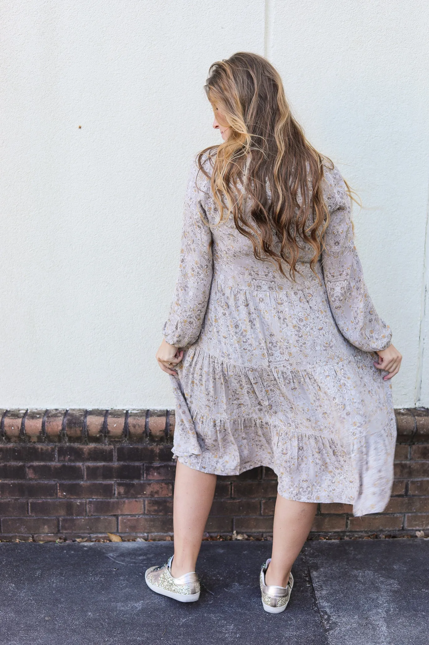 Ditsy Tiered Dress