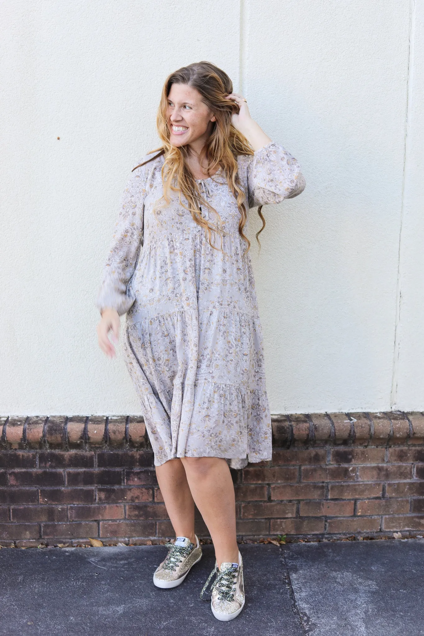 Ditsy Tiered Dress