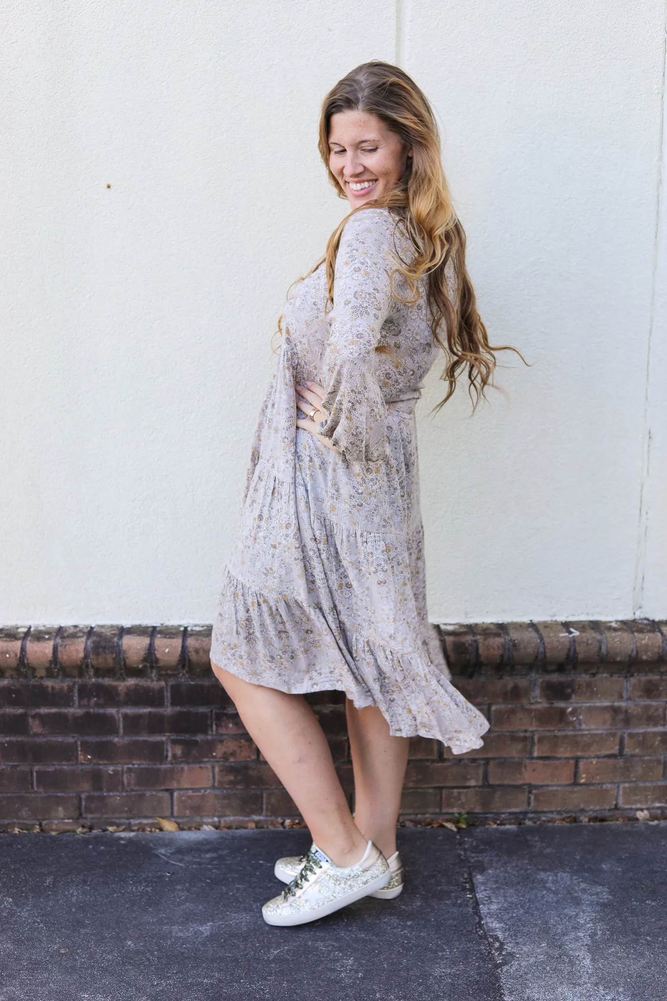 Ditsy Tiered Dress
