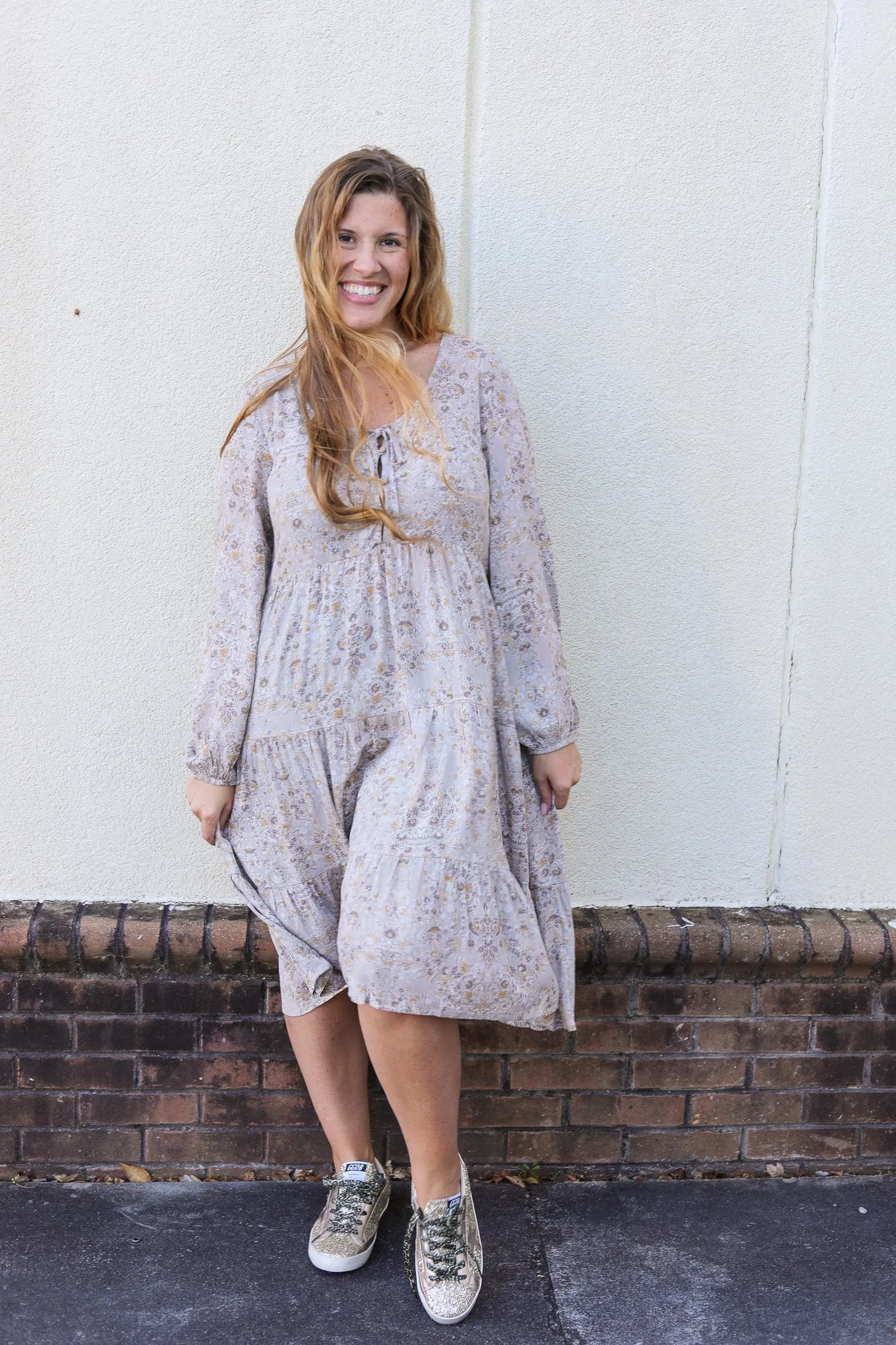 Ditsy Tiered Dress