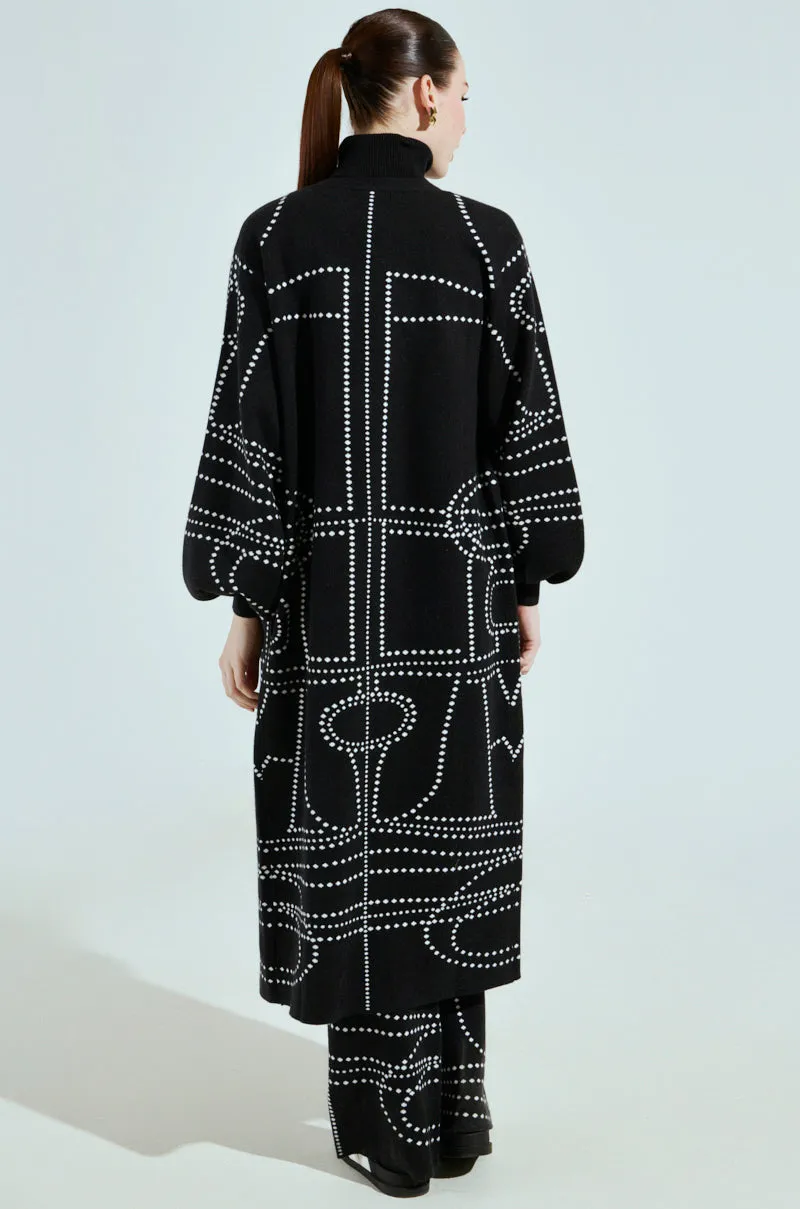 DOTTED OVERSIZED CARDIGAN