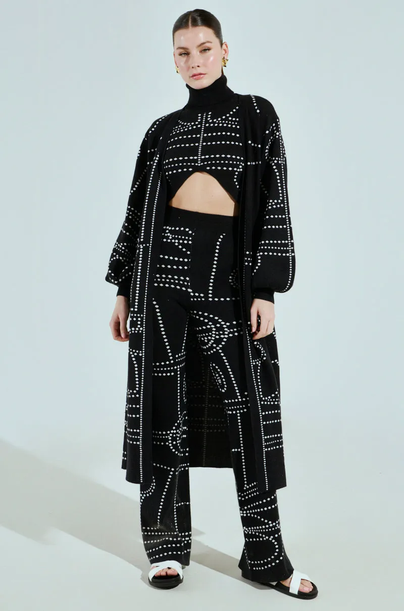DOTTED OVERSIZED CARDIGAN